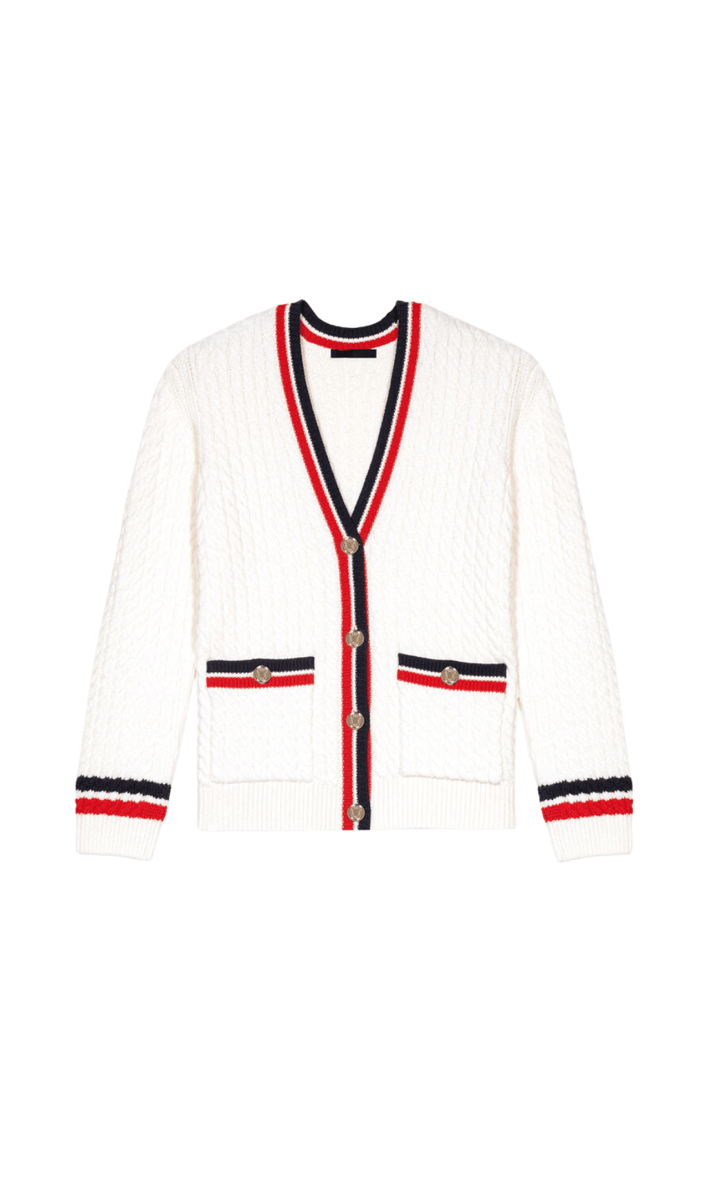 CABLE KNIT CARDIGAN SWEATER