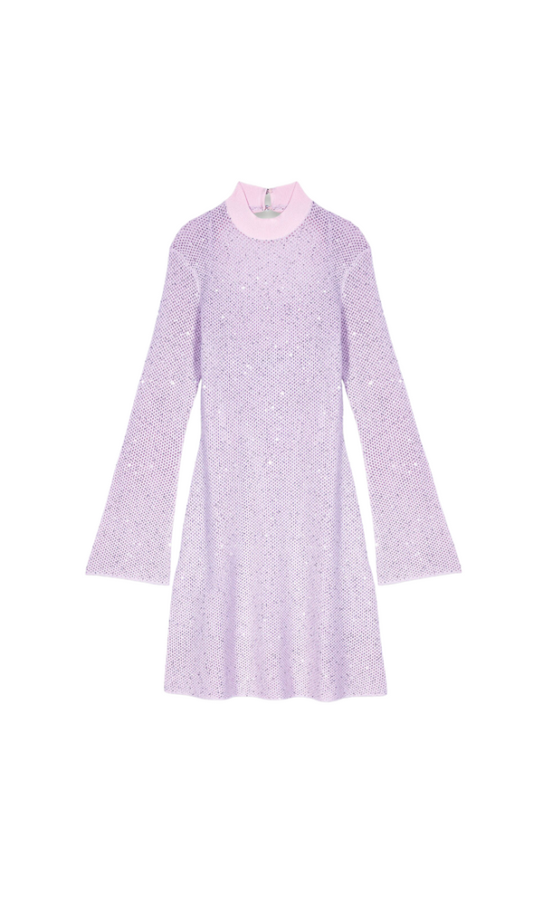 RAVILLY SEQUINED OPEN KNIT DRESS