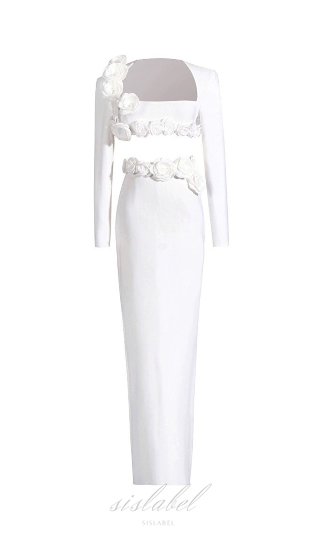 WHITE FLORAL SET DRESS