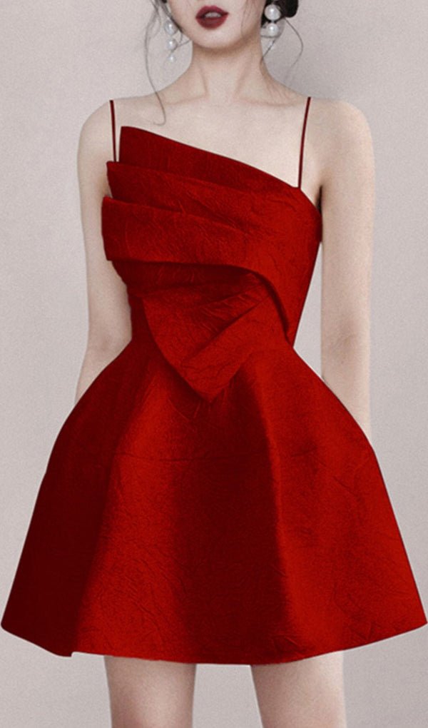 STRAPY HEM MINI DRESS IN RED Dresses sis label 