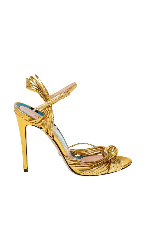STRAPPY HEEL SANDALS IN GOLD Shoes styleofcb 