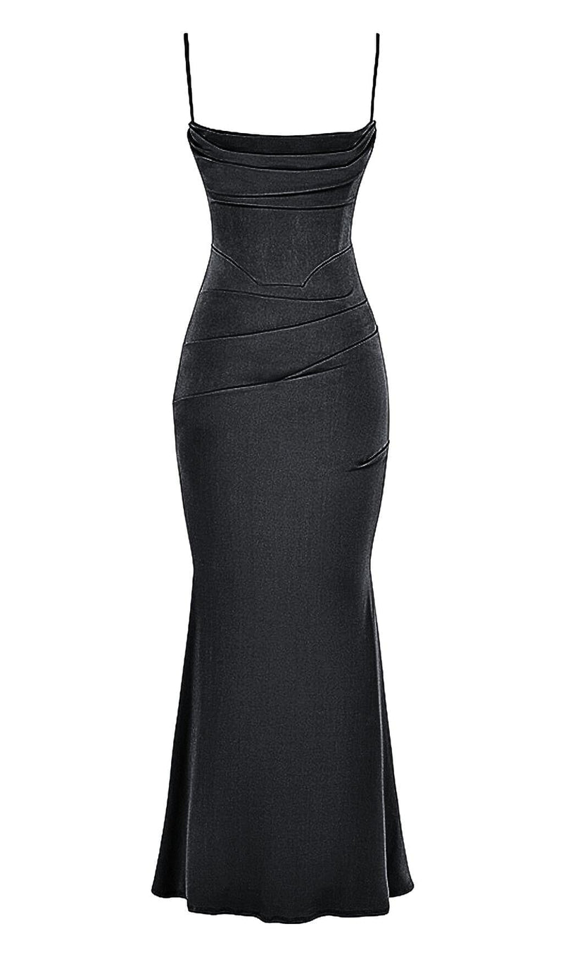 MILENA BLACK CORSET MAXI DRESS