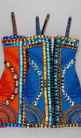 EMBELLISHMENT BANDAGE DRESS IN ORANGE Dresses styleofcb 