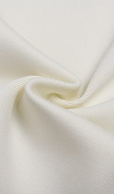 BANDAGE SOFT PLEATED MINI DRESS IN WHITE