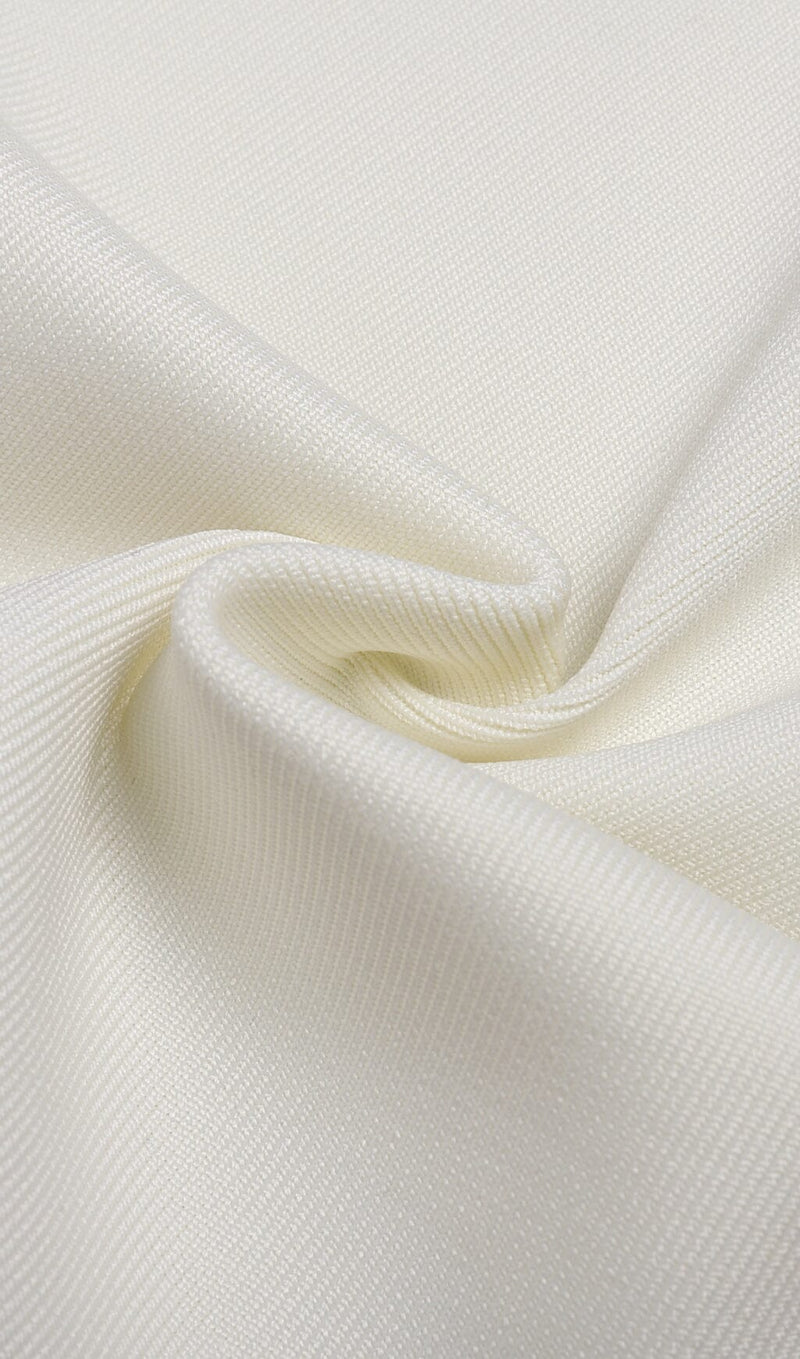 BANDAGE SOFT PLEATED MINI DRESS IN WHITE