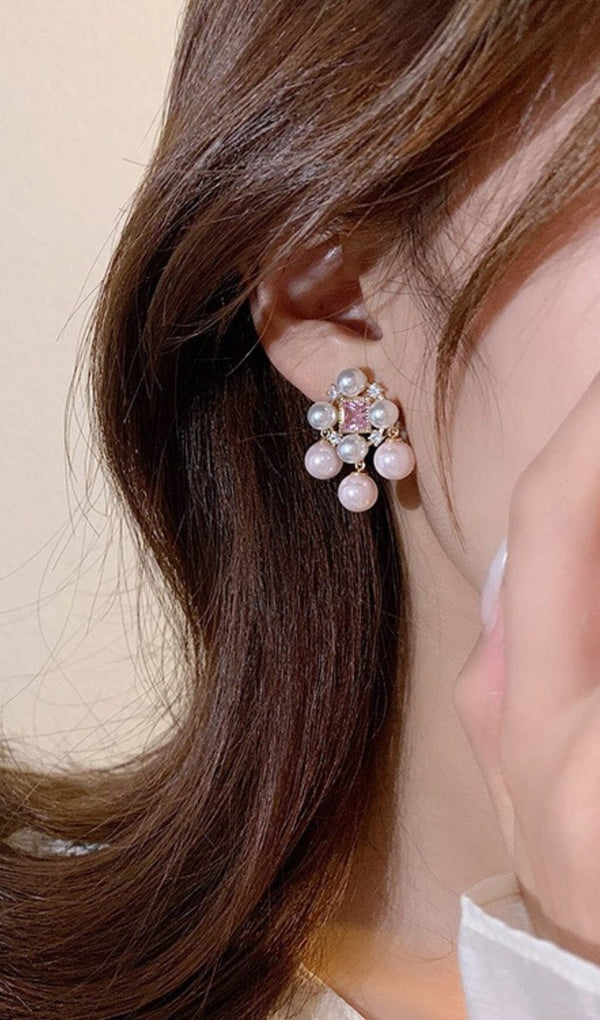 PINK PEARL EARRING Earrings blingmyfriend 