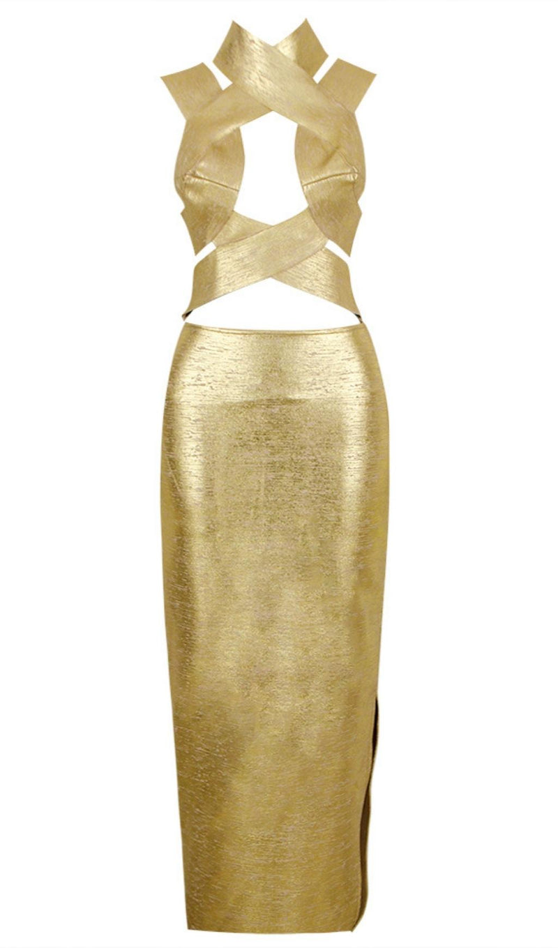 FRENCH CHAMPAGNE GOLD DRESS