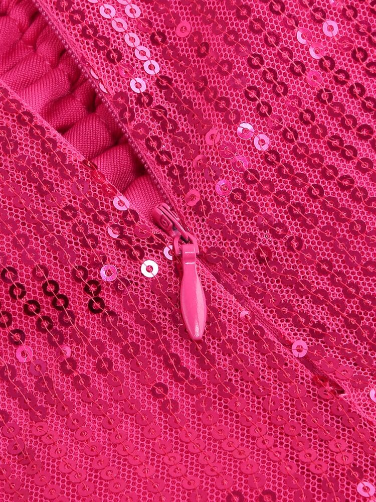 SEQUIN HOLLOW OUT SUIT IN PINK