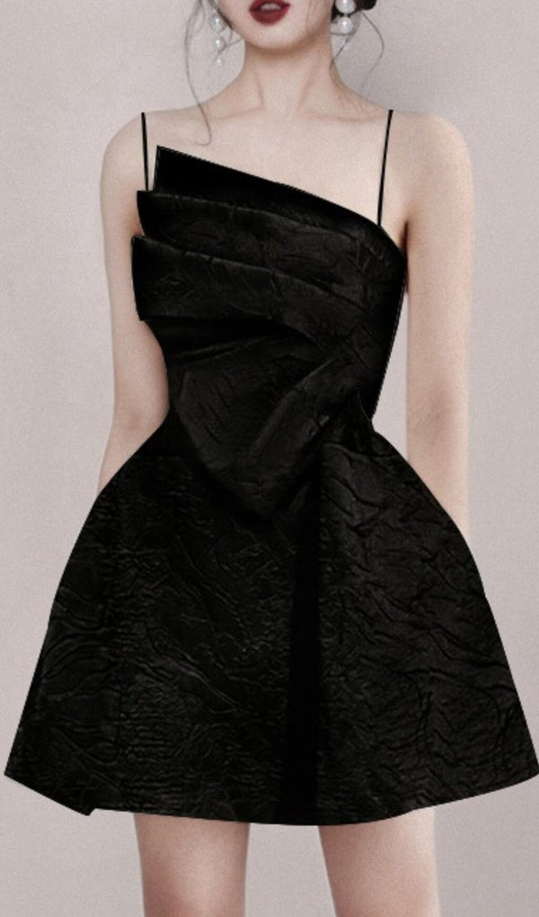 STRAPY HEM MINI DRESS IN BLACK Dresses sis label 