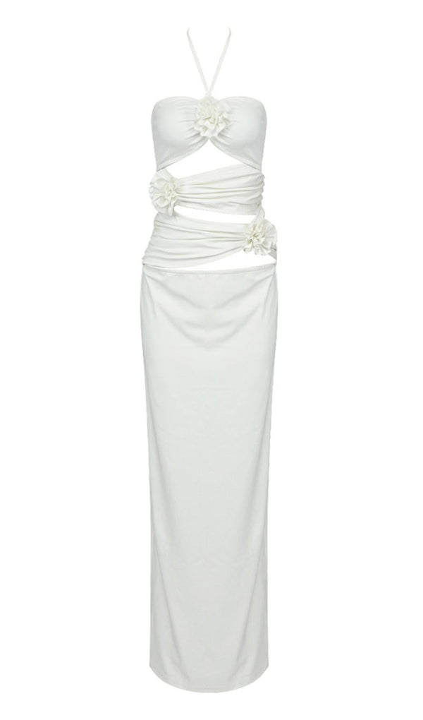 CUT OUT MAXI DRESS IN WHITE