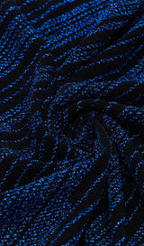 LONG SLEEVE BANDAGE DRESS IN NAVY BLUE