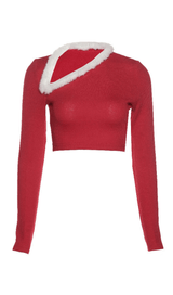 Cropped shoulder knit top styleofcb 
