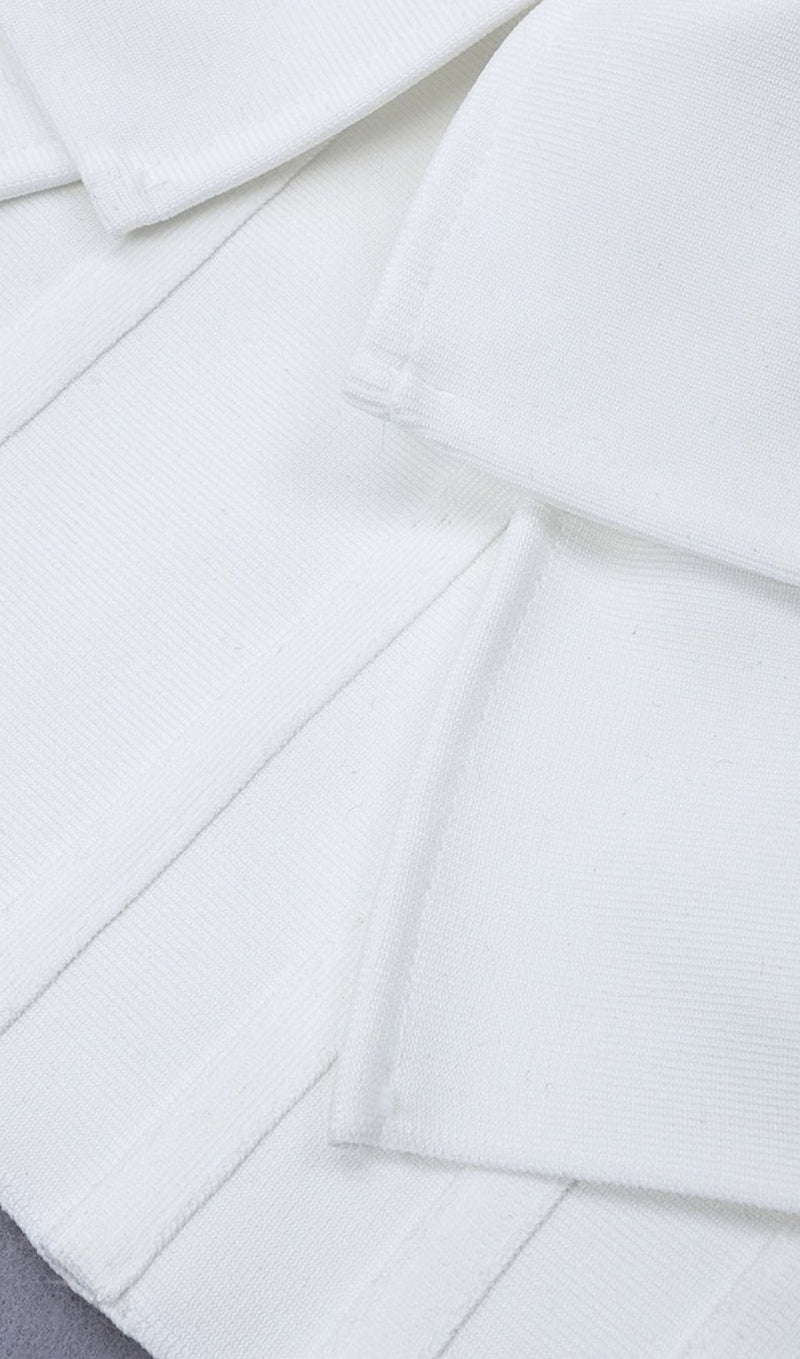 FRILLY BANDAGE MINI DRESS IN WHITE Dresses styleofcb 