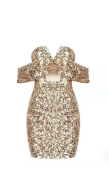 GOLD SEQUIN STRAPLESS MINI DRESS Dresses styleofcb XS GOLD 