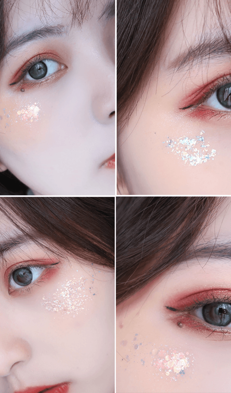 Glitter glitter for gel eye makeup. styleofcb 