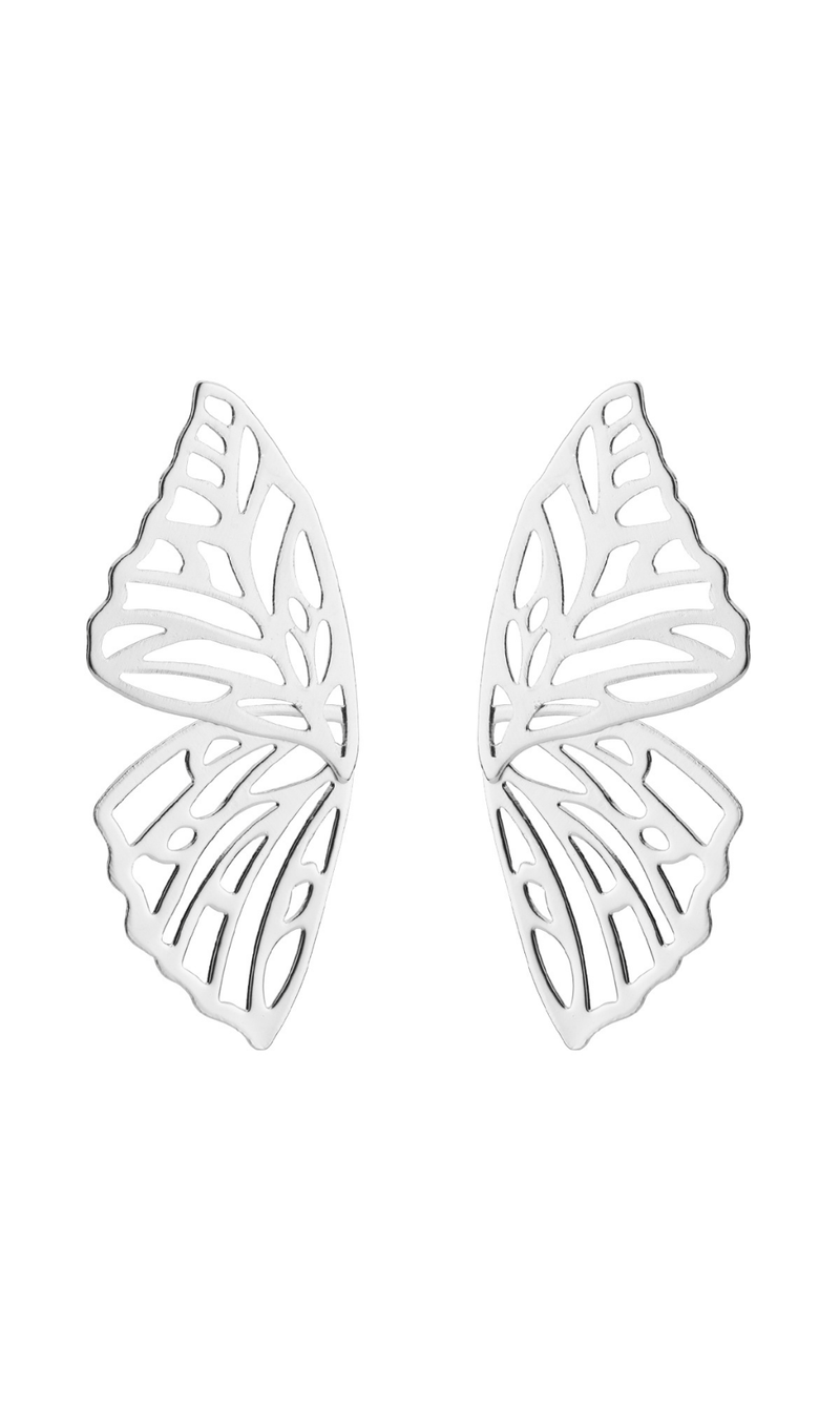 Hollow butterfly alloy earrings styleofcb SILVER 