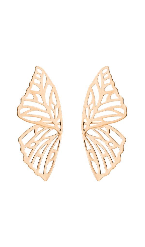 Hollow butterfly alloy earrings