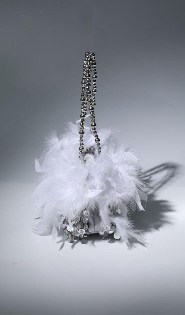 SEQUIN FEATHER SHOULDER BAG Bags Oh CICI 
