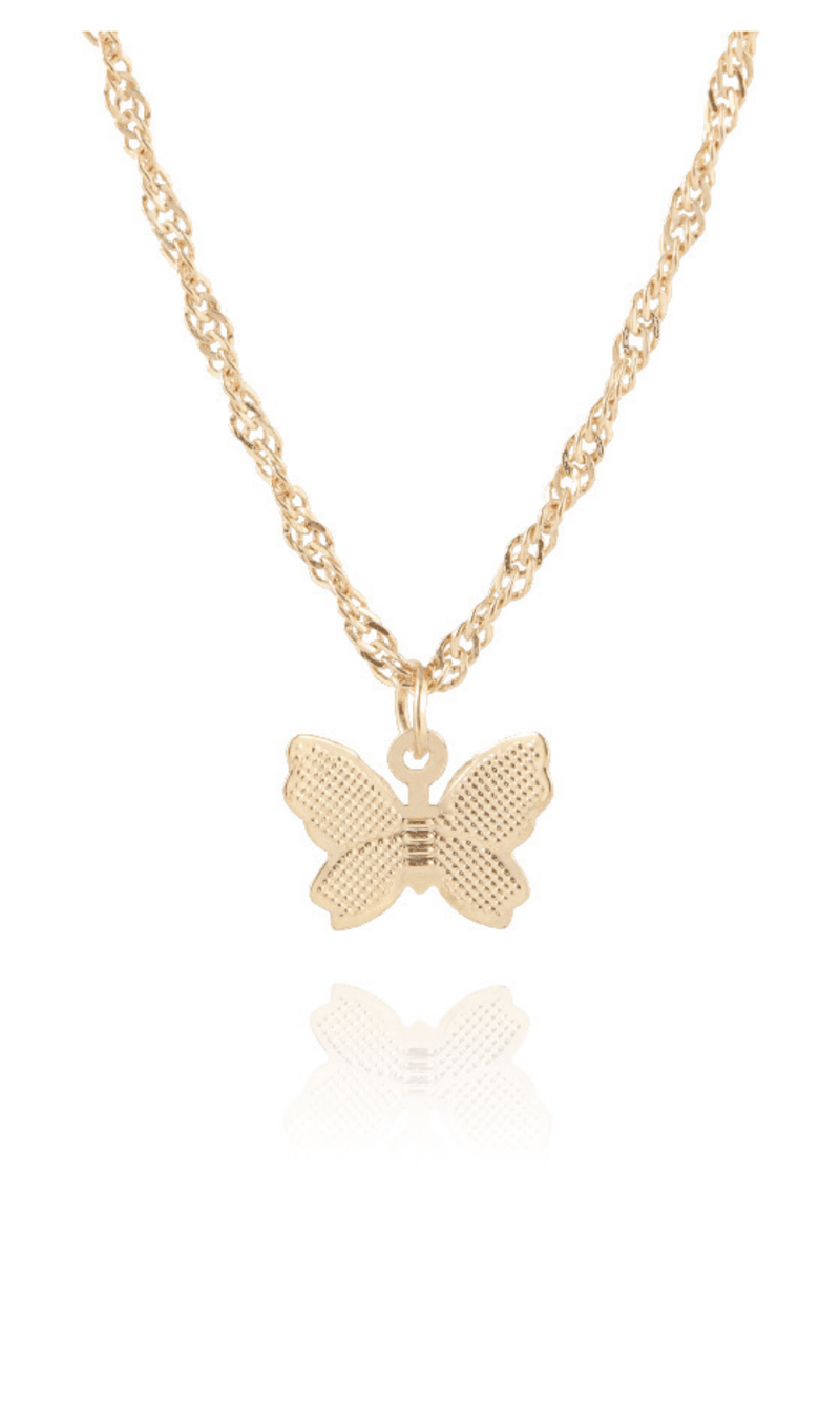 Metal Butterfly Tassel Pendant styleofcb GOLD Butterrfly Necklaces 
