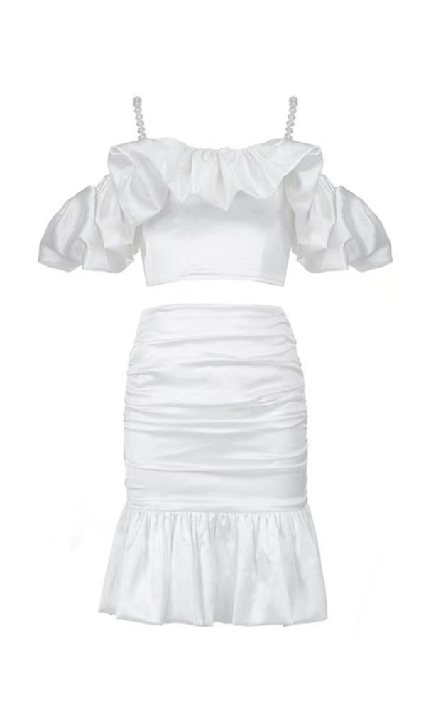 OFF SHOULDER MINI DRESS IN WHITE Dresses styleofcb 