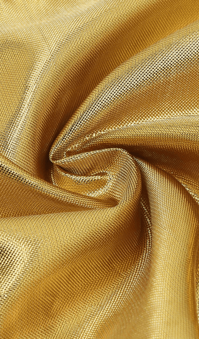 Pleated metallic gown styleofcb 