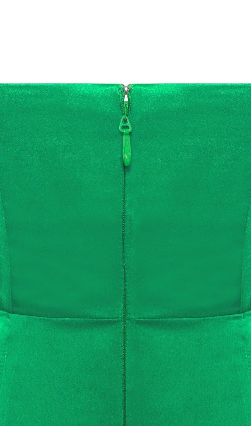 SATIN CORSET DRESS IN GREEN Dresses styleofcb 