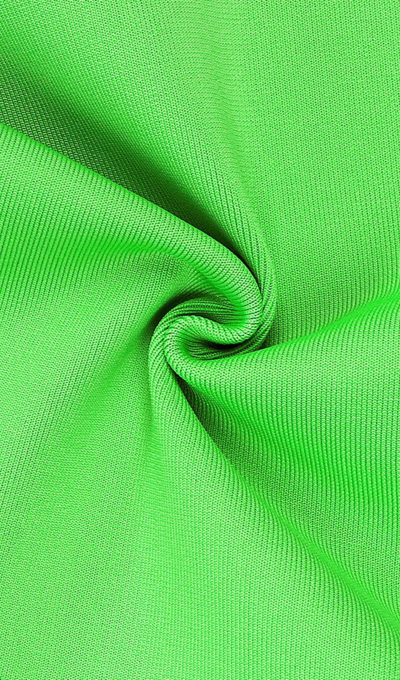 STRAPLESS BANDAGE MIDI DRESS IN GREEN Dresses styleofcb 