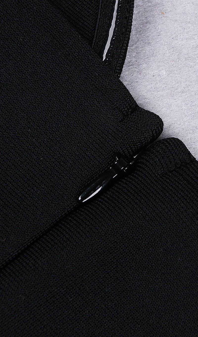 STRAPLESS SLIT BANDAGE DRESS IN BLACK Dresses styleofcb 