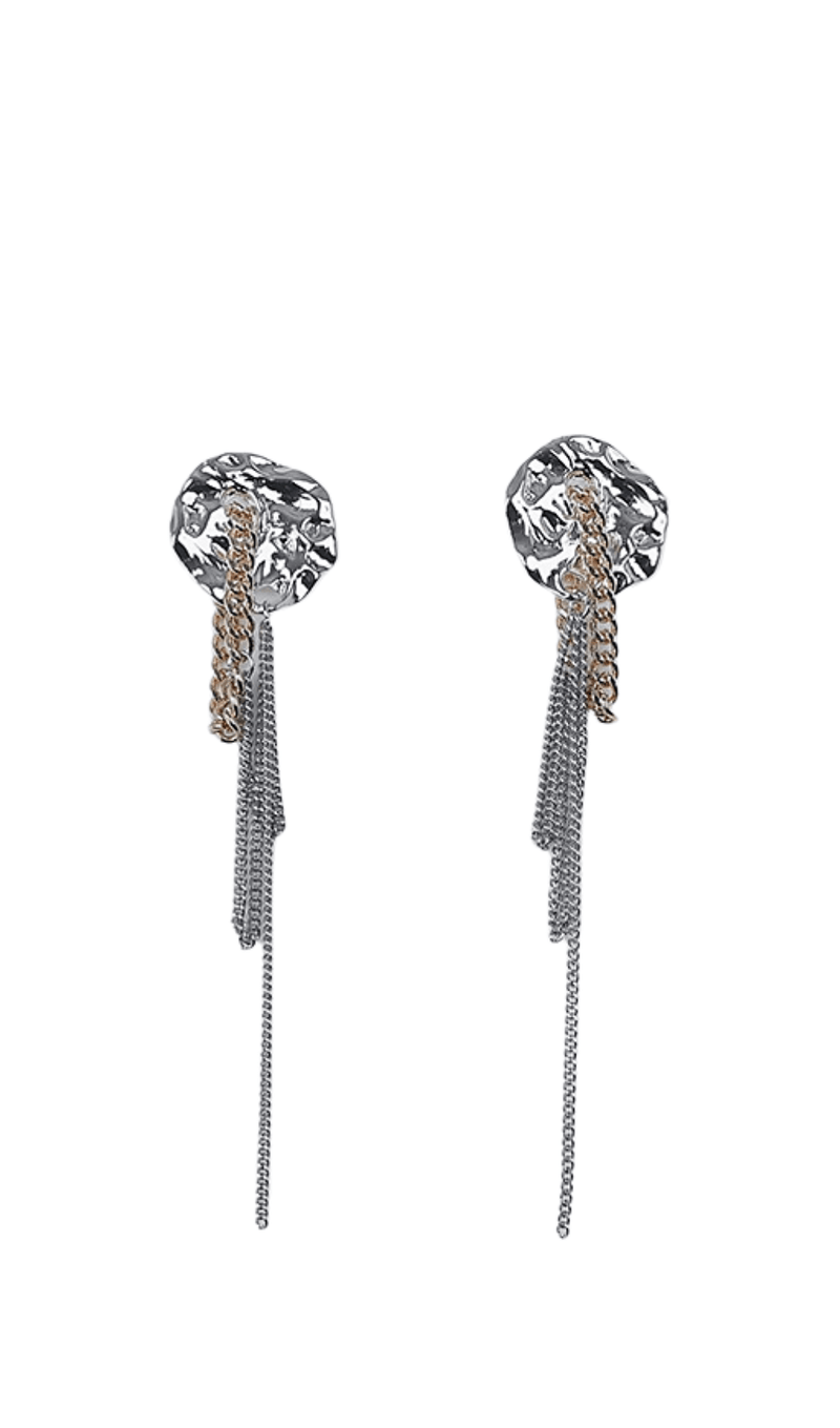 Tassel chain earrings. ohmogo 