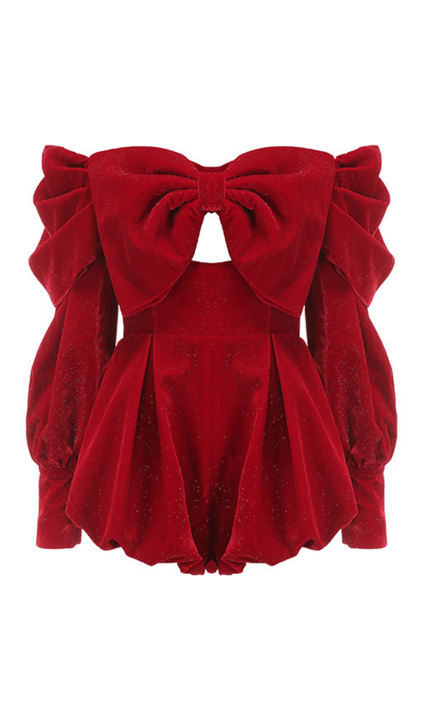 VELVET STRAPLESS MINI DRESS IN RED Dresses styleofcb 