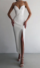 WHITE SWEETHEART NECKLINE BANDAGE DRESS Dresses styleofcb 