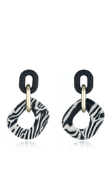 Zebra print earrings. ohmogo 